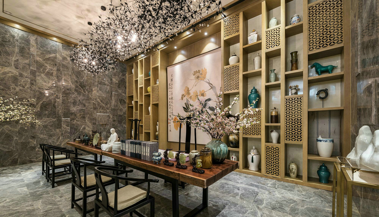 中式 别墅 书房图片来自张勇高级室内设计师在御汤山中式设计案例效果展示的分享