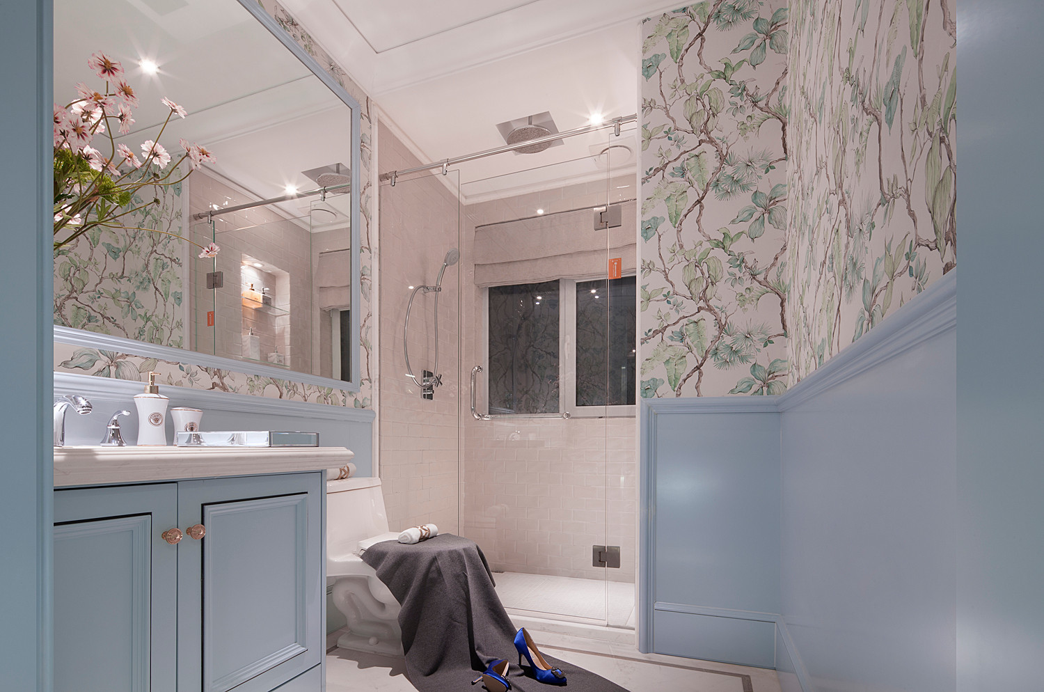 欧式 混搭 三居 别墅 益圆木门 室内门 卫生间图片来自益圆木门集团在欧式风格，优雅与高贵的完美融合的分享