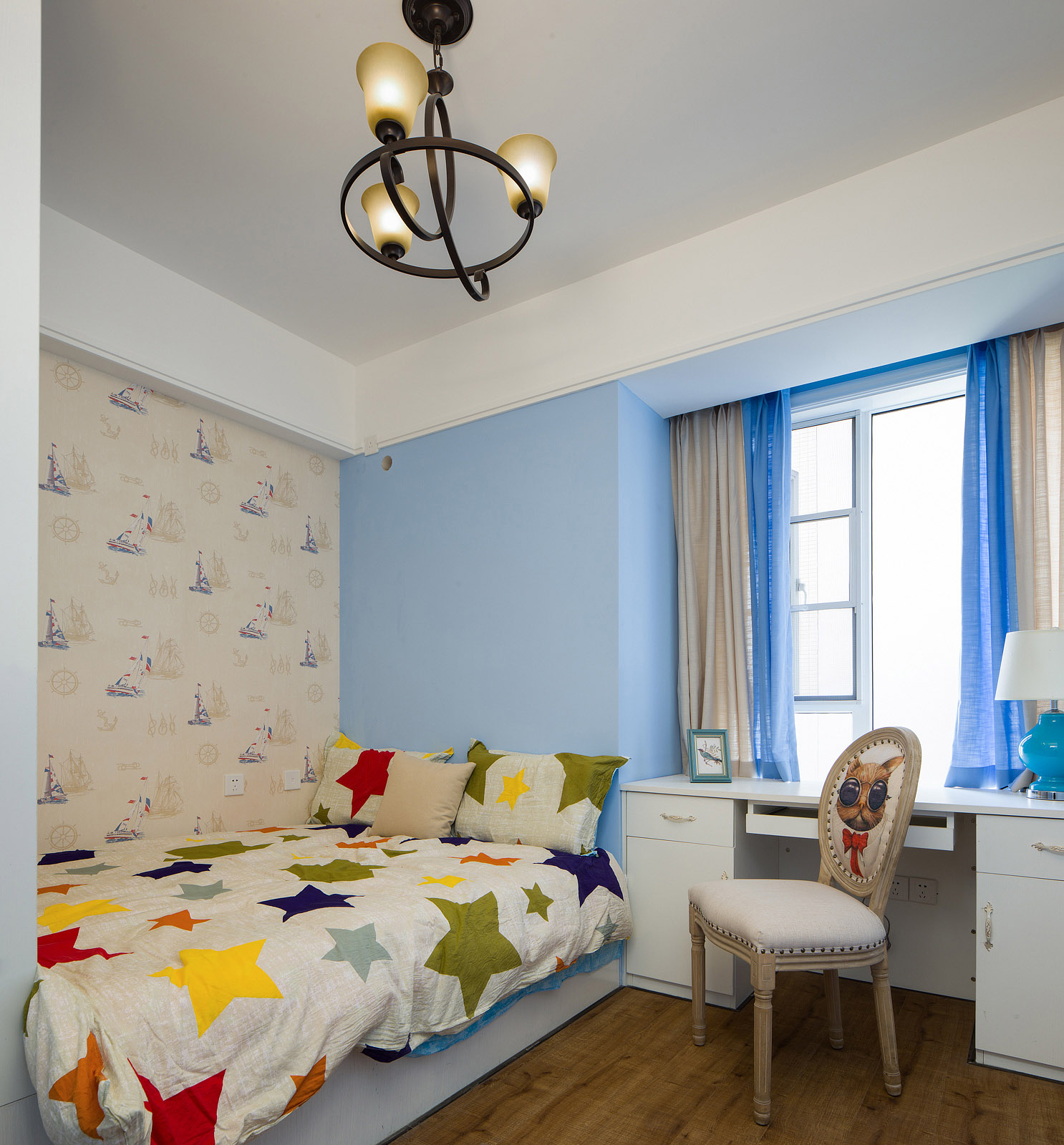 混搭 美式 儿童房图片来自成都山丘设计在七厘米蔚蓝的分享