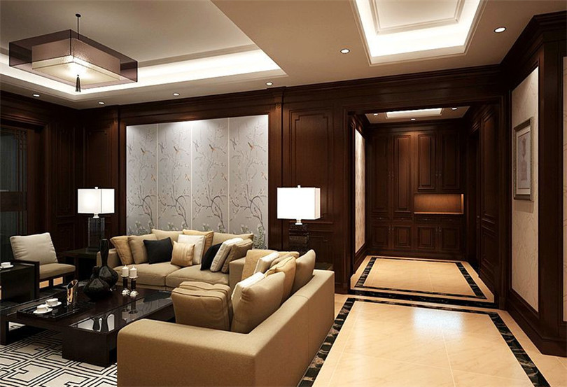 三居 白领 收纳 80后 小资 客厅图片来自实创装饰完美家装在北京新天地140平中式风格效果图的分享