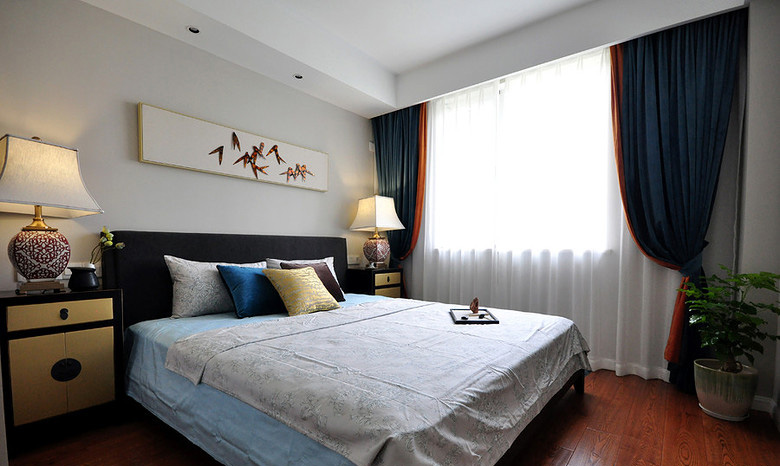 卧室图片来自家装大管家在精致与典雅 120平新中式时尚4居的分享
