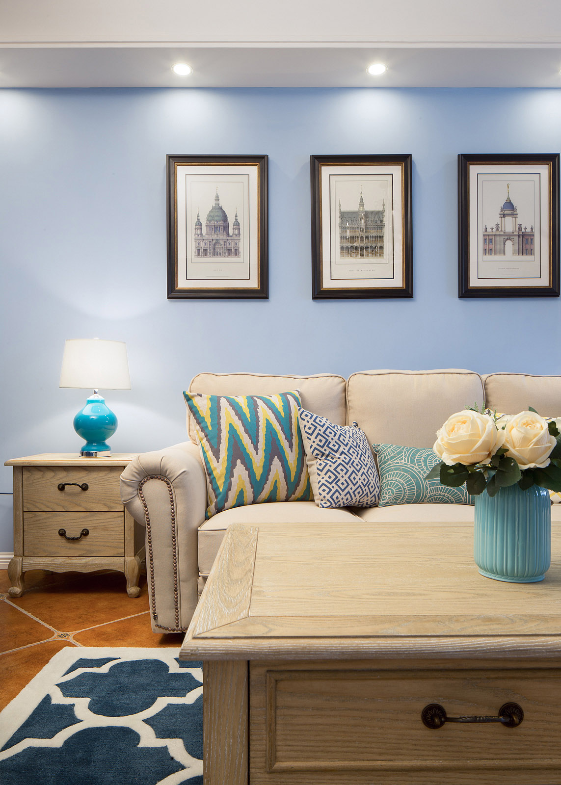 混搭 美式 客厅图片来自成都山丘设计在七厘米蔚蓝的分享