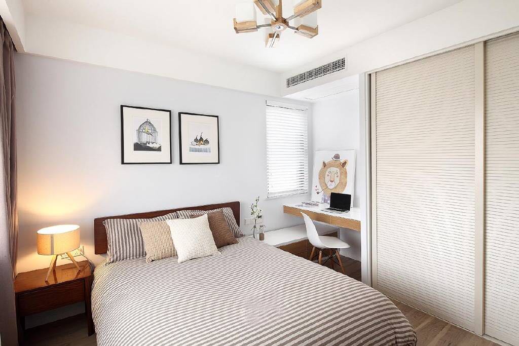 简约 三居 小资 卧室图片来自成都丰立装饰工程公司在125平简约三居室，享受简单生活的分享