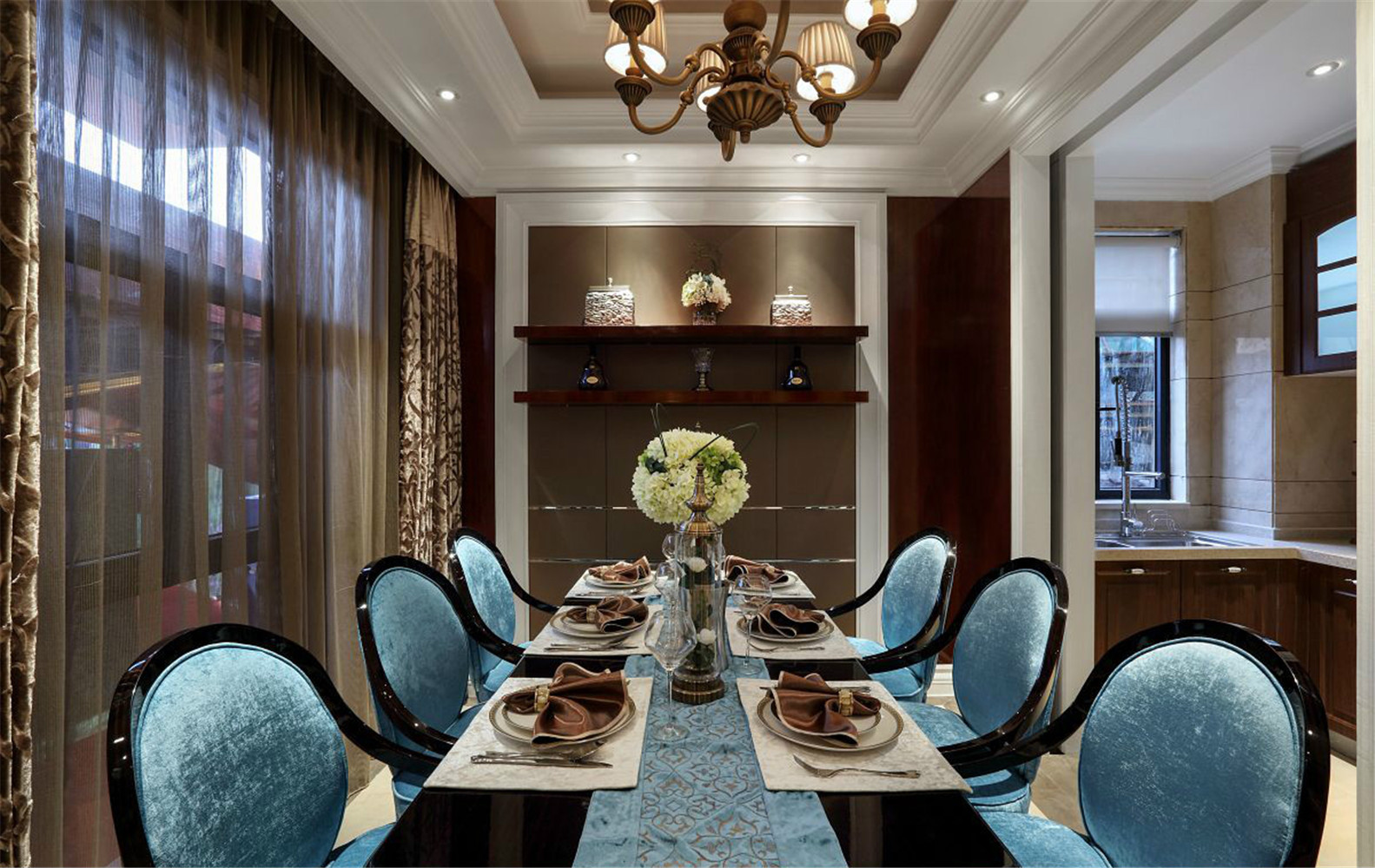 新古典 收纳 玄关 别墅 餐厅图片来自张勇高级室内设计师在紫阙·天禄的分享