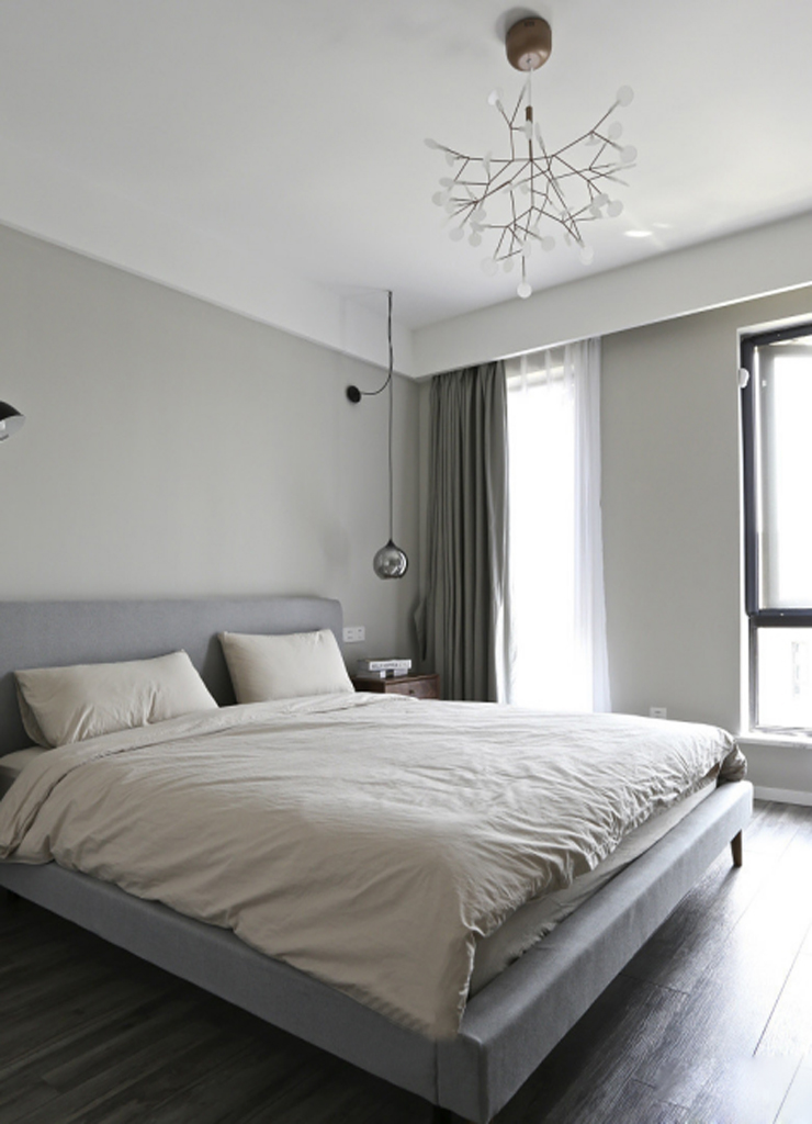 三居 现代简约 小清新 卧室图片来自九鼎建筑装饰工程有限公司成都分在信和御龙山的分享