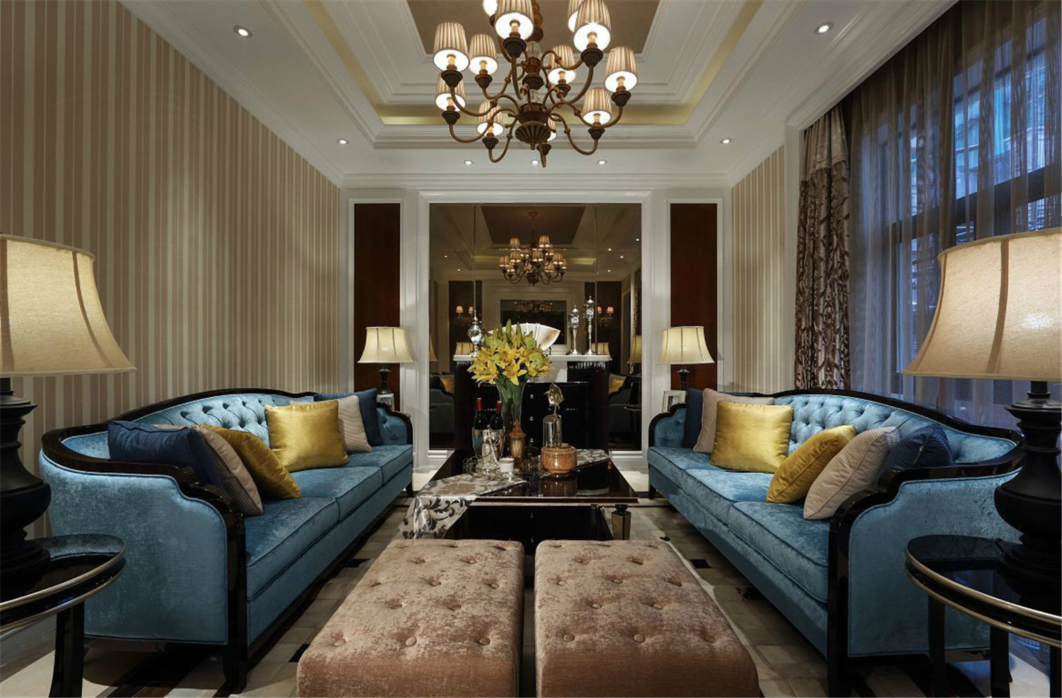 新古典 收纳 玄关 别墅 客厅图片来自张勇高级室内设计师在紫阙·天禄的分享