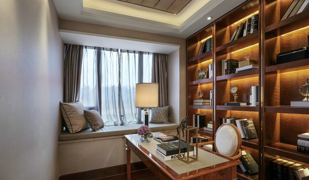 新古典 书房图片来自张勇高级室内设计师在优山美地新古典设计案例效果的分享