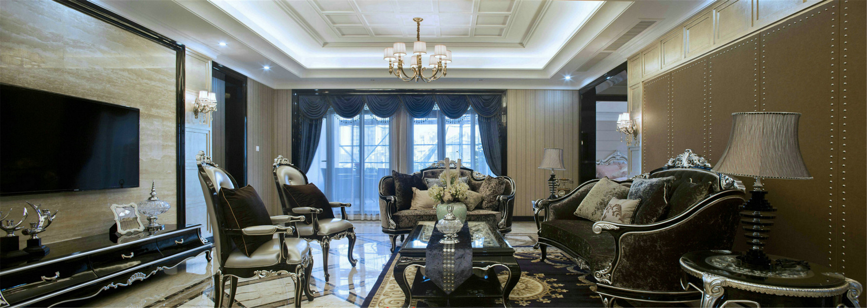 新古典 别墅 收纳 储物 客厅图片来自张勇高级室内设计师在金隅翡丽·蓝爵堡的分享