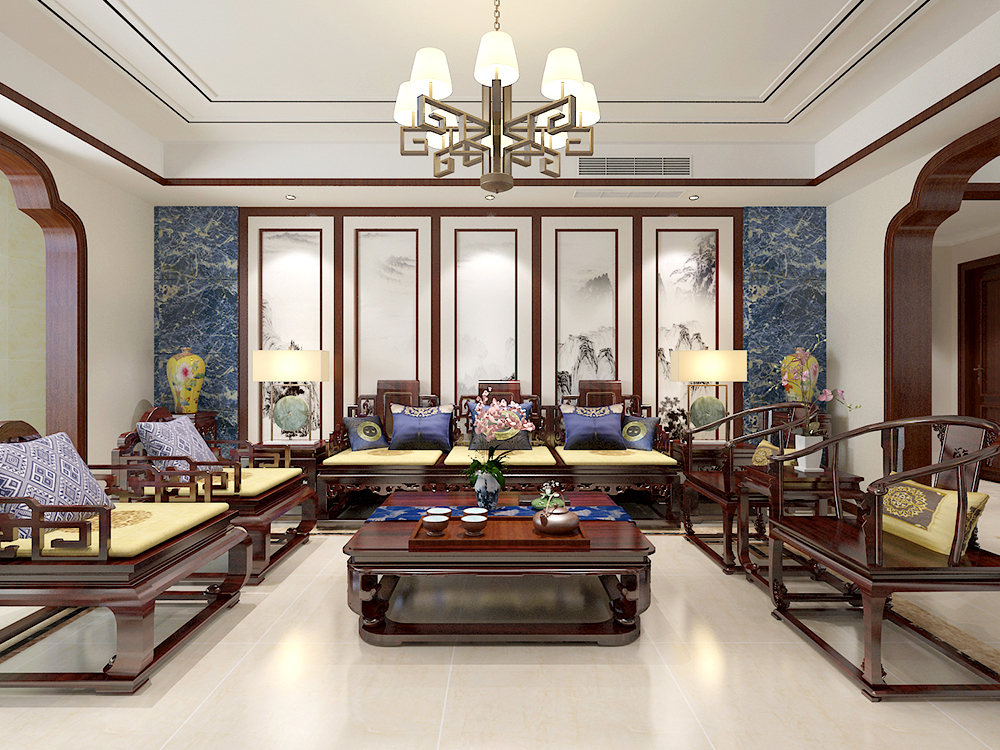 三居 中式 温馨 古风 客厅图片来自tjsczs88在清雅婉约，古典中式的分享