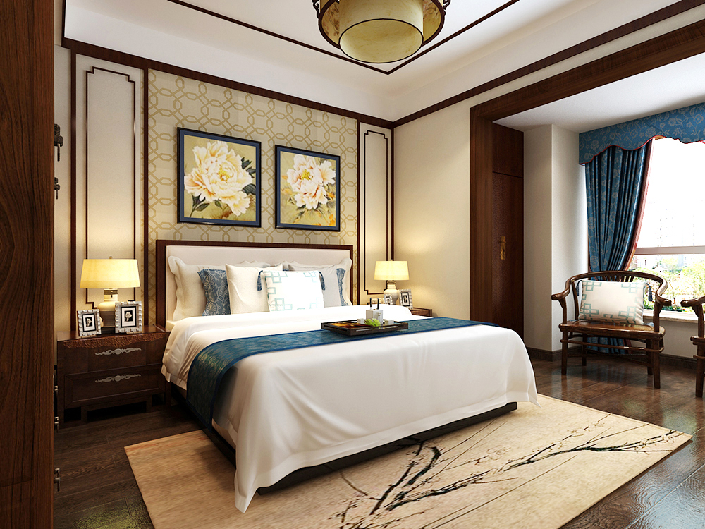 三居 中式 温馨 古风 卧室图片来自tjsczs88在清雅婉约，古典中式的分享