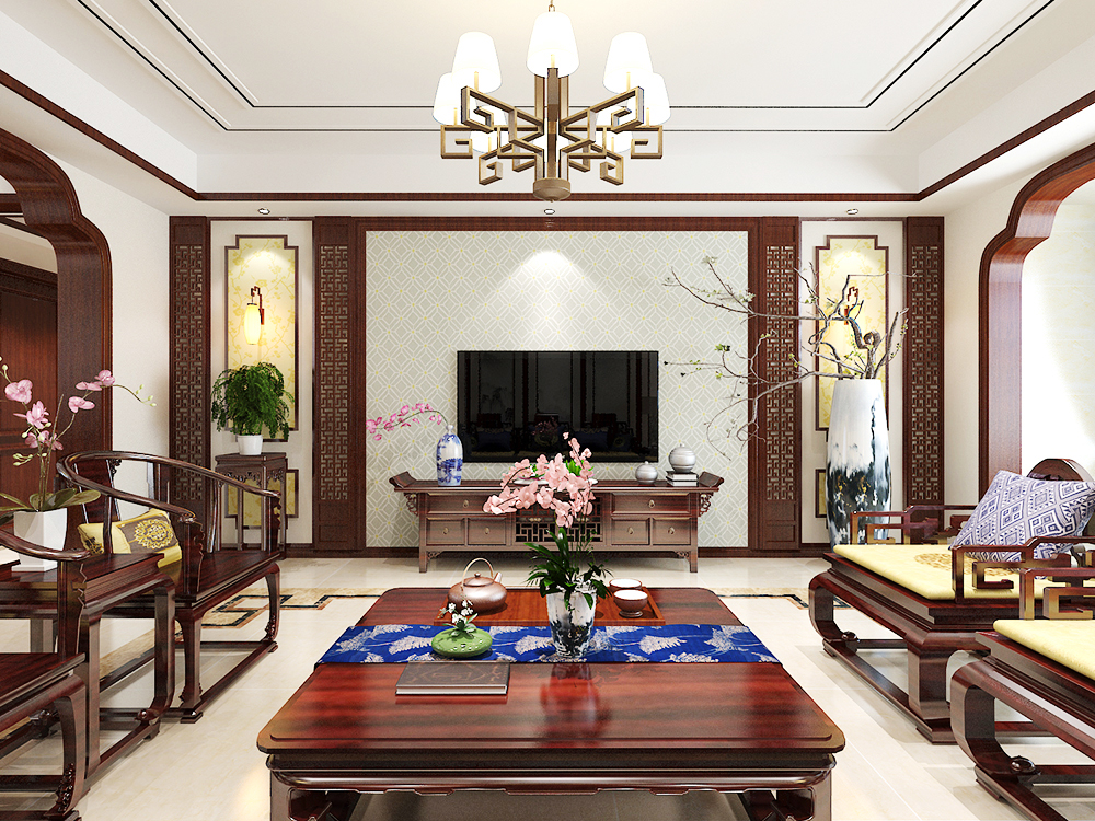 三居 中式 温馨 古风 客厅图片来自tjsczs88在清雅婉约，古典中式的分享