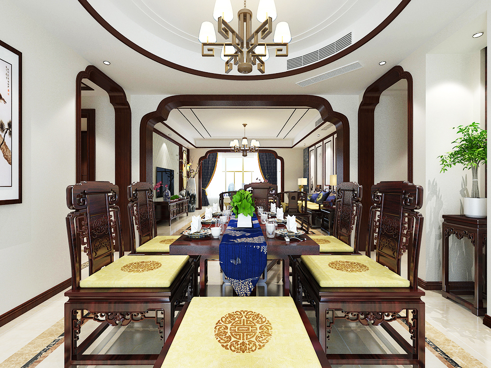 三居 中式 温馨 古风 餐厅图片来自tjsczs88在清雅婉约，古典中式的分享