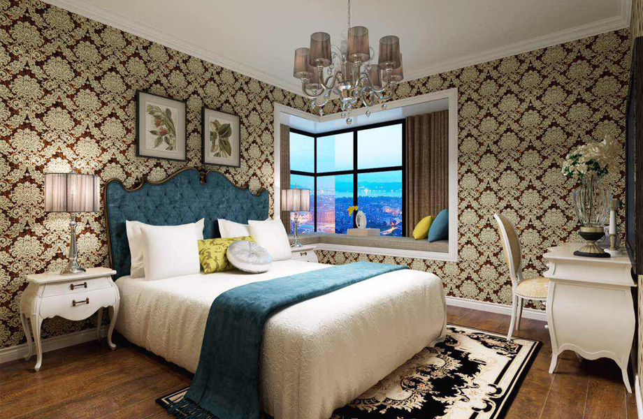 欧式 卧室图片来自阿布的小茅屋15034052435在欧式装修案例138平米--龙湾情怀的分享