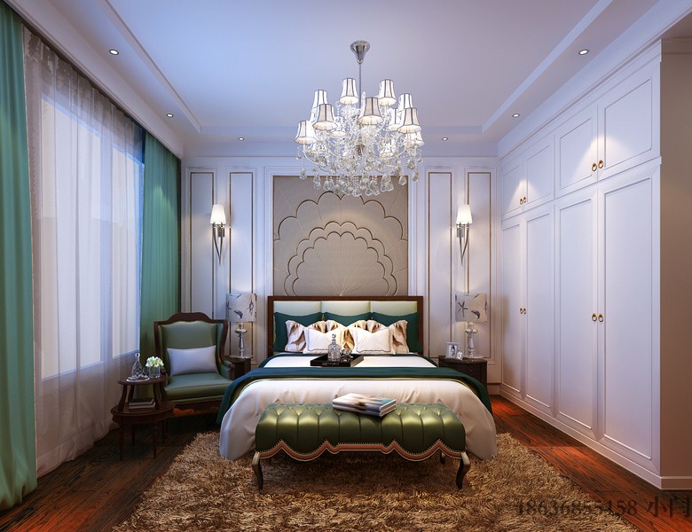 三居 80后 欧式 卧室图片来自装家美在昌盛双喜城188平米美式风格的分享