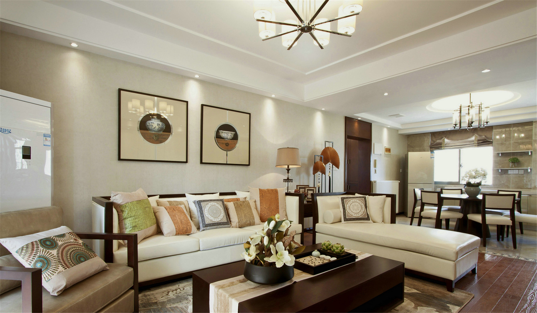 简约 中式 别墅 客厅图片来自张勇高级室内设计师在中式作品案例效果展示的分享