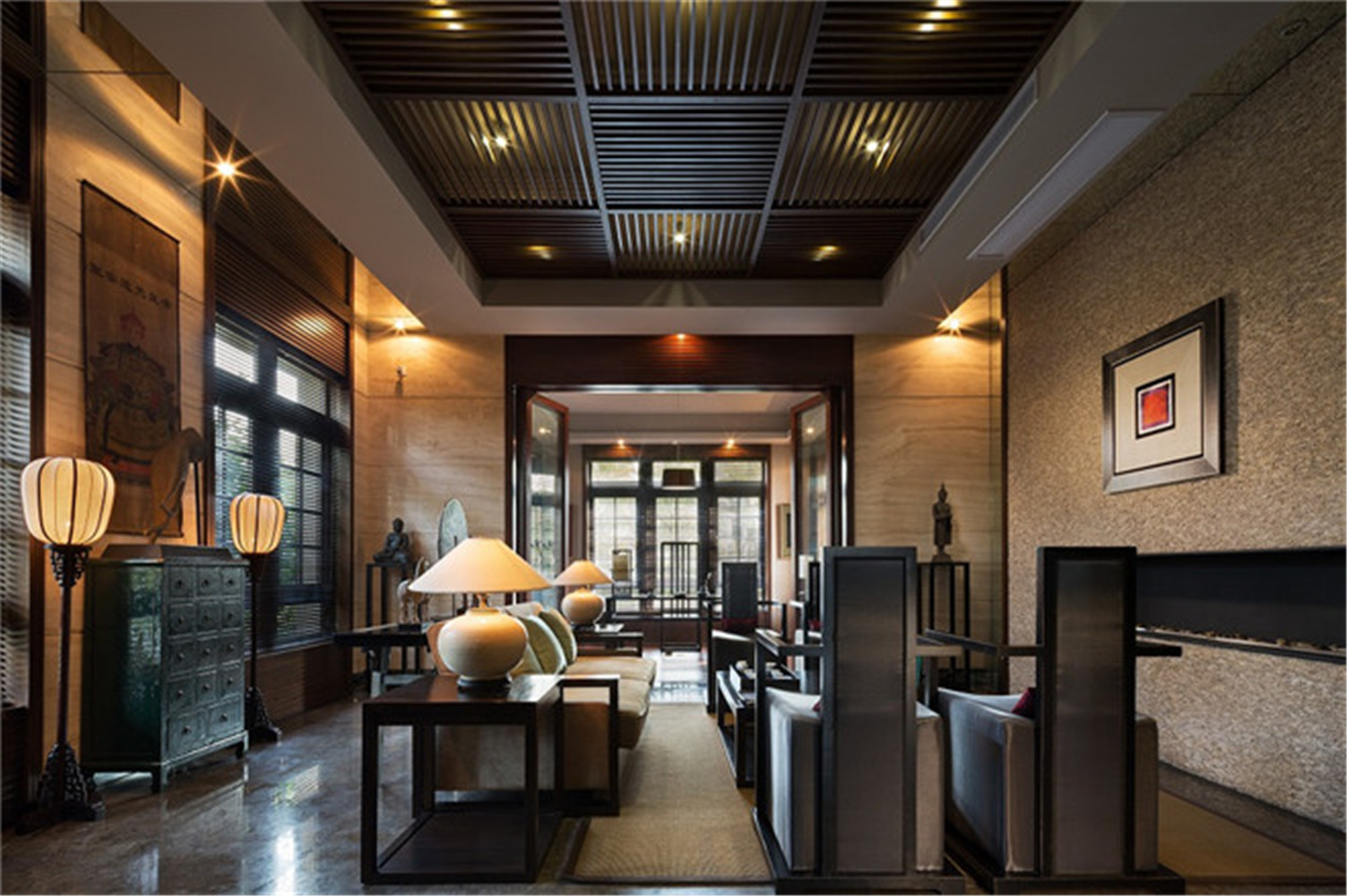 新中式 中式古典 别墅 客厅图片来自张勇高级室内设计师在北京院子中式设计效果的分享