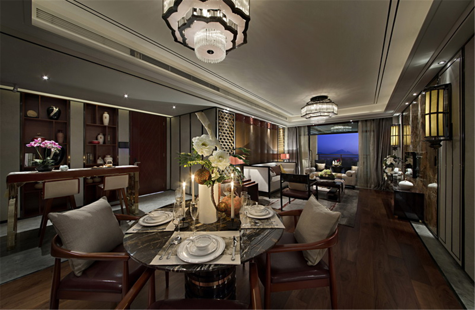 简约 中式 别墅 收纳 餐厅图片来自张勇高级室内设计师在中式案例作品的分享