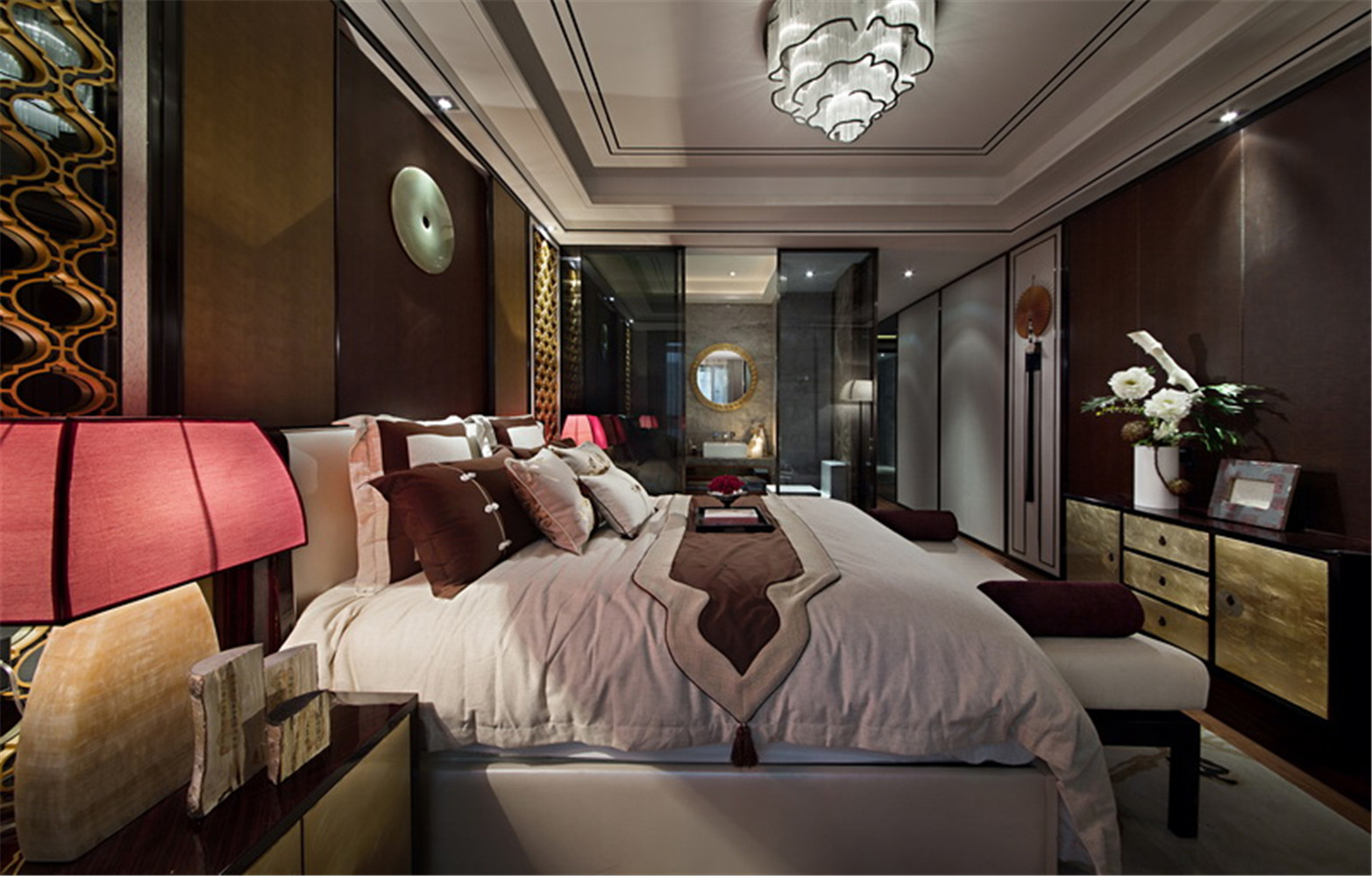 简约 中式 别墅 收纳 卧室图片来自张勇高级室内设计师在中式案例作品的分享