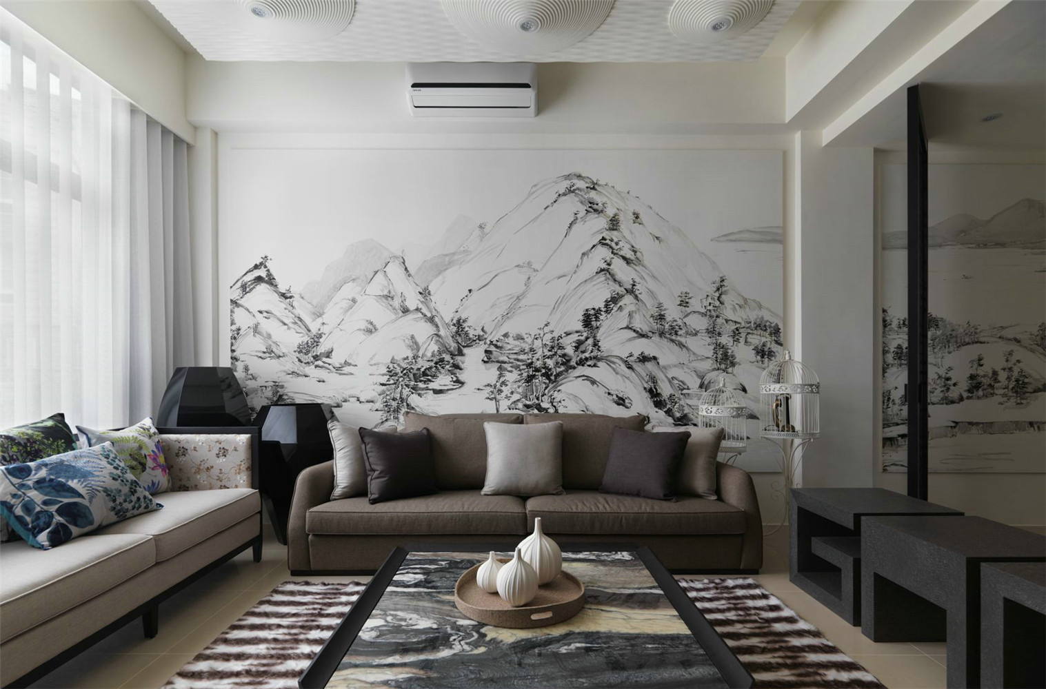 简约 中式 收纳 别墅 客厅图片来自张勇高级室内设计师在中式案例效果解析的分享
