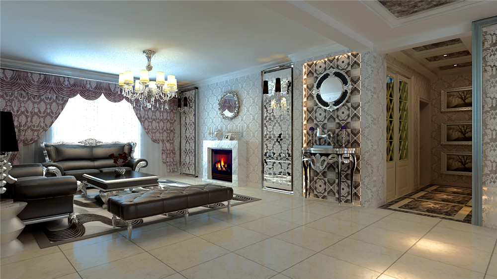欧式 二居 客厅图片来自天津白天鹅装饰工程有限公司在府上和平160平欧式的分享