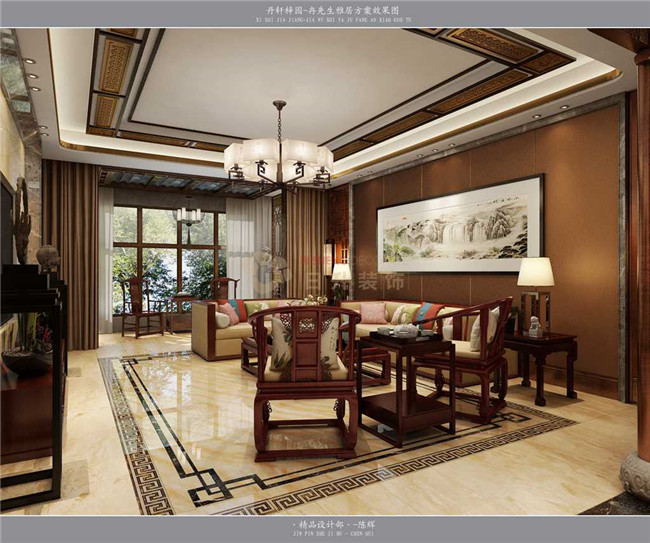 收纳 装修 装饰 中式案例 客厅图片来自日升嬛嬛在大平层中式风格装修的分享