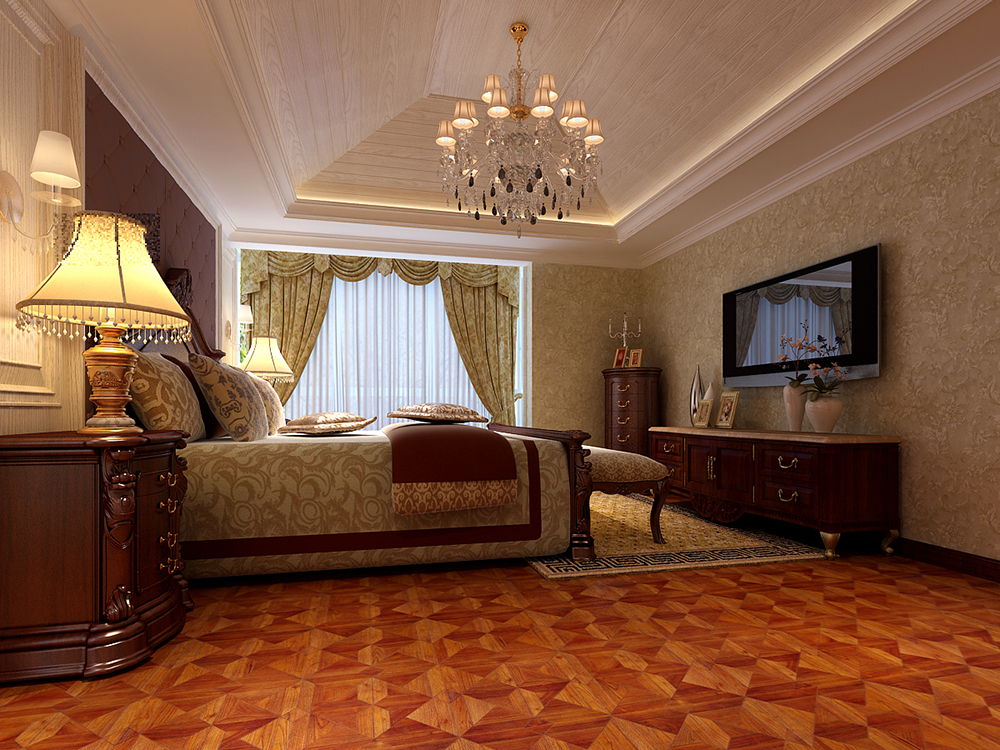 中式 天津 四居室 卧室图片来自tjsczs88在风华绝代，典雅中式的分享