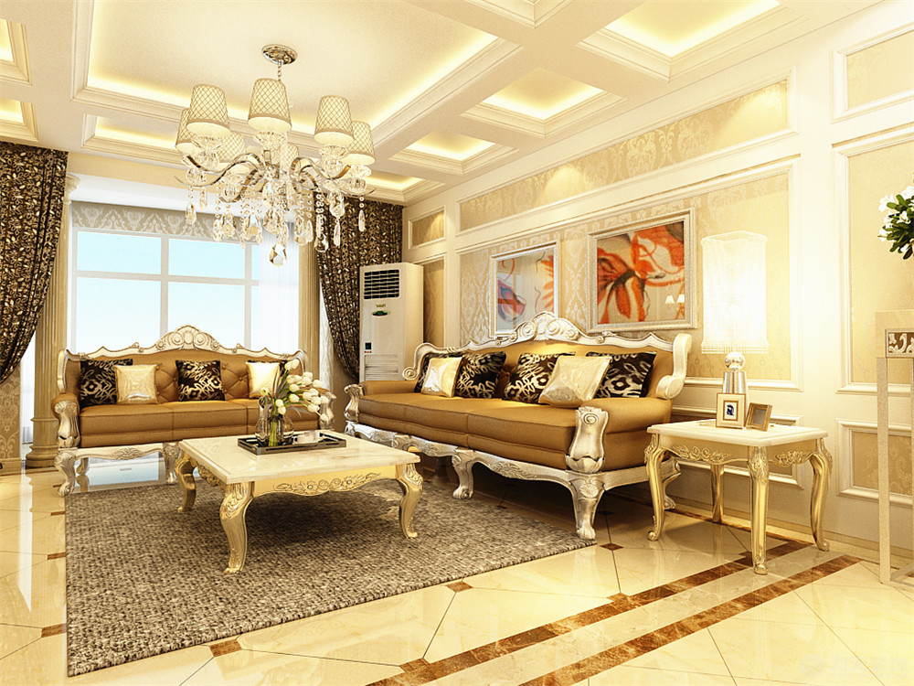 客厅图片来自阳光力天装饰在欧式风格 金领国际  150㎡的分享