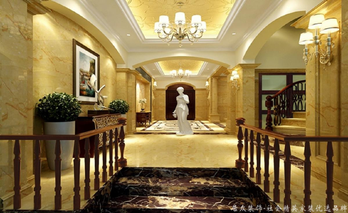 欧式 别墅 楼梯图片来自深圳居众装饰集团在龙光城-欧式-480平米的分享
