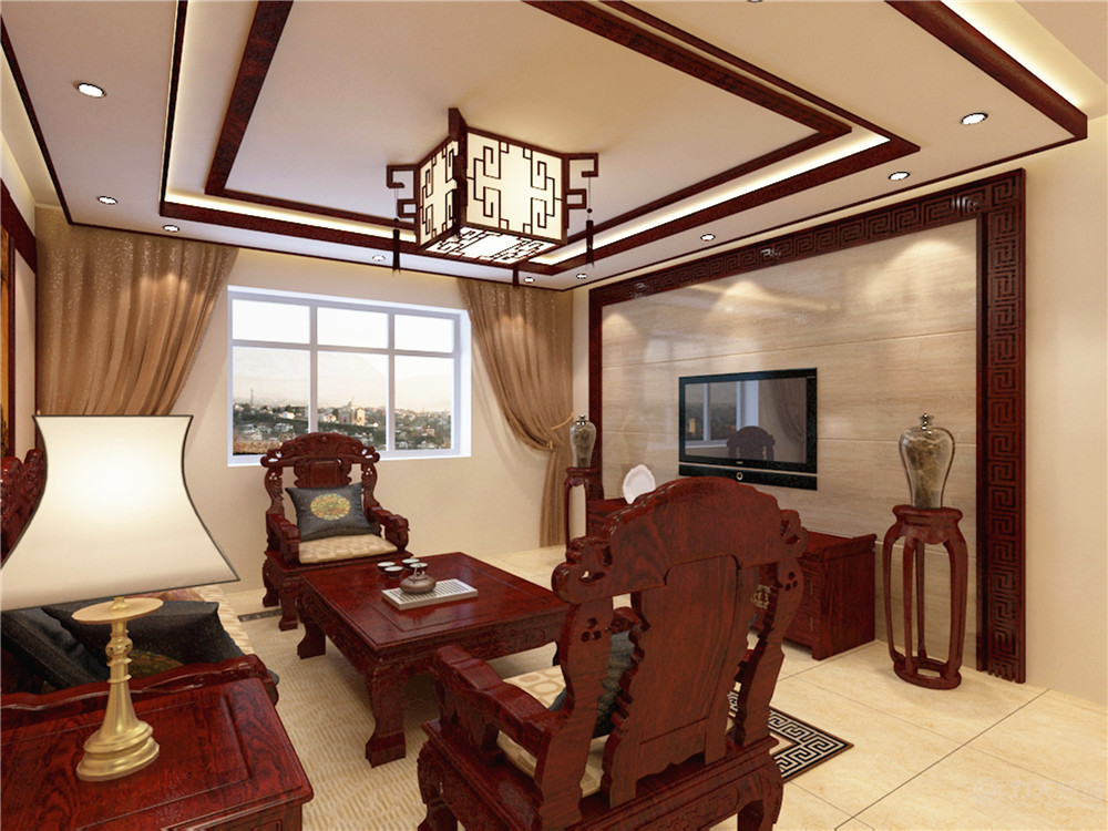 客厅图片来自阳光力天装饰在中式    新旭园  114㎡的分享