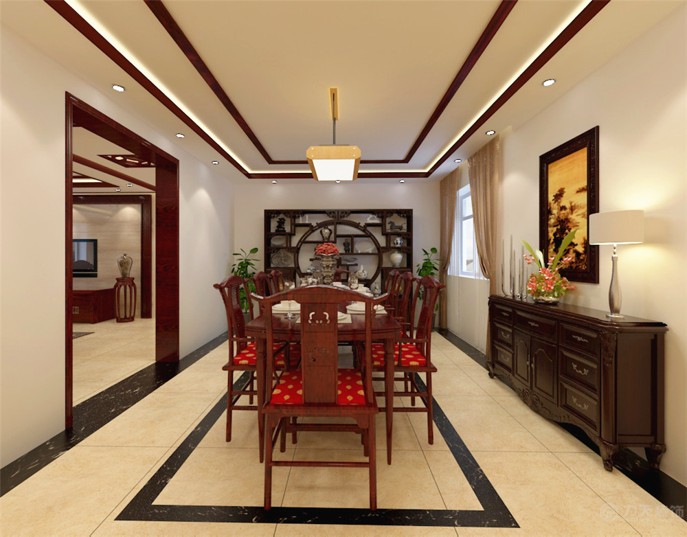餐厅图片来自阳光力天装饰在中式    新旭园  114㎡的分享