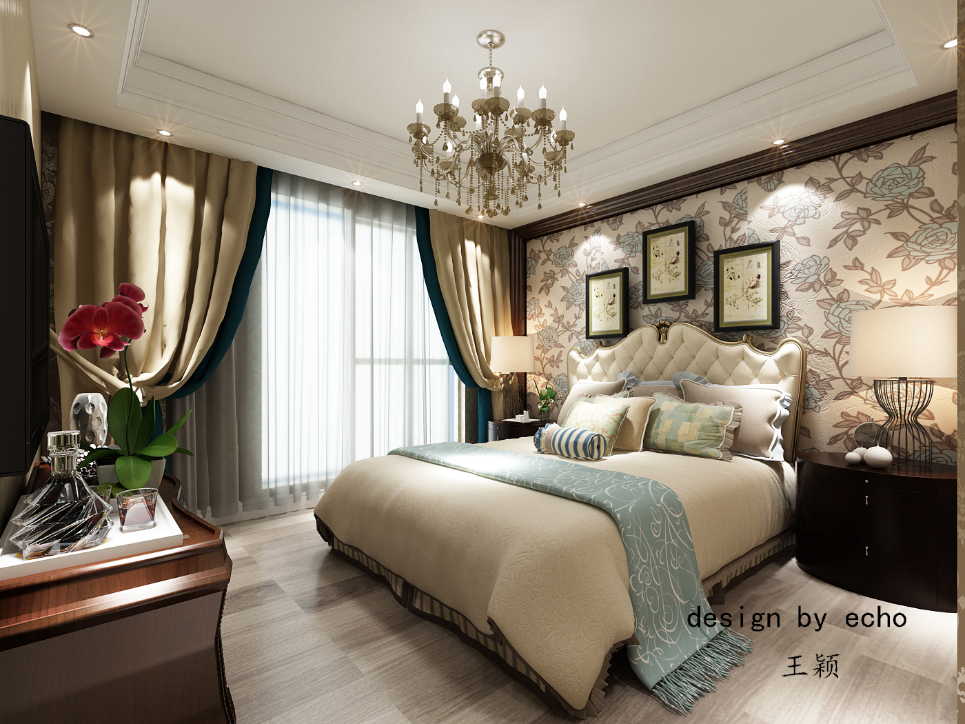 大宅 金地名京 欧式风格 卧室图片来自百家设计小刘在金地名京176平欧式风格的分享