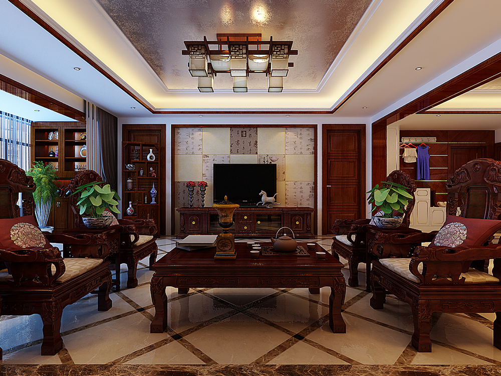 中式 三居 客厅图片来自tjsczs88在君子如玉，端庄儒雅的分享