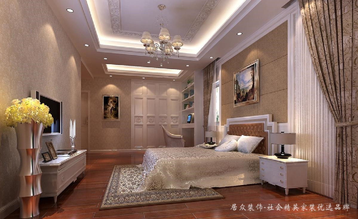 简约 现代 中式 新中式 卧室图片来自深圳居众装饰集团在古典雅致新中式-凯茵盛荟280㎡的分享