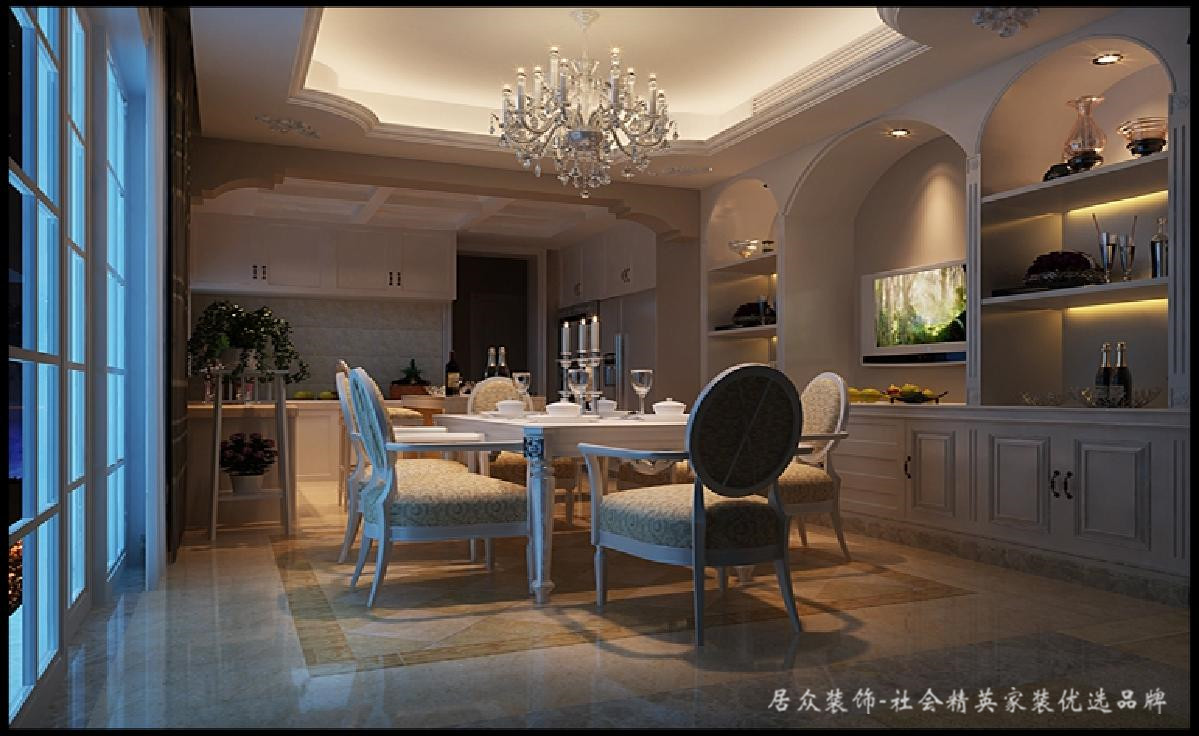 欧式 餐厅图片来自深圳居众装饰集团在优雅奢华欧式-深房传麒山179㎡的分享