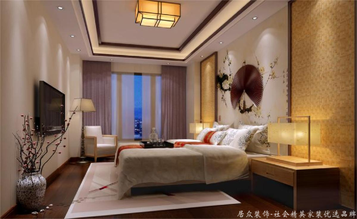 简约 欧式 中式 平层 卧室图片来自重庆居众装饰在江上明珠-欧式风格-180㎡的分享