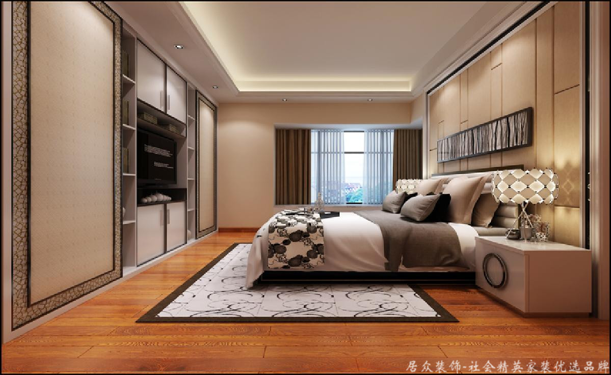 白领 四居 现代 卧室图片来自重庆居众装饰在恒大华府-现代风格-198㎡的分享