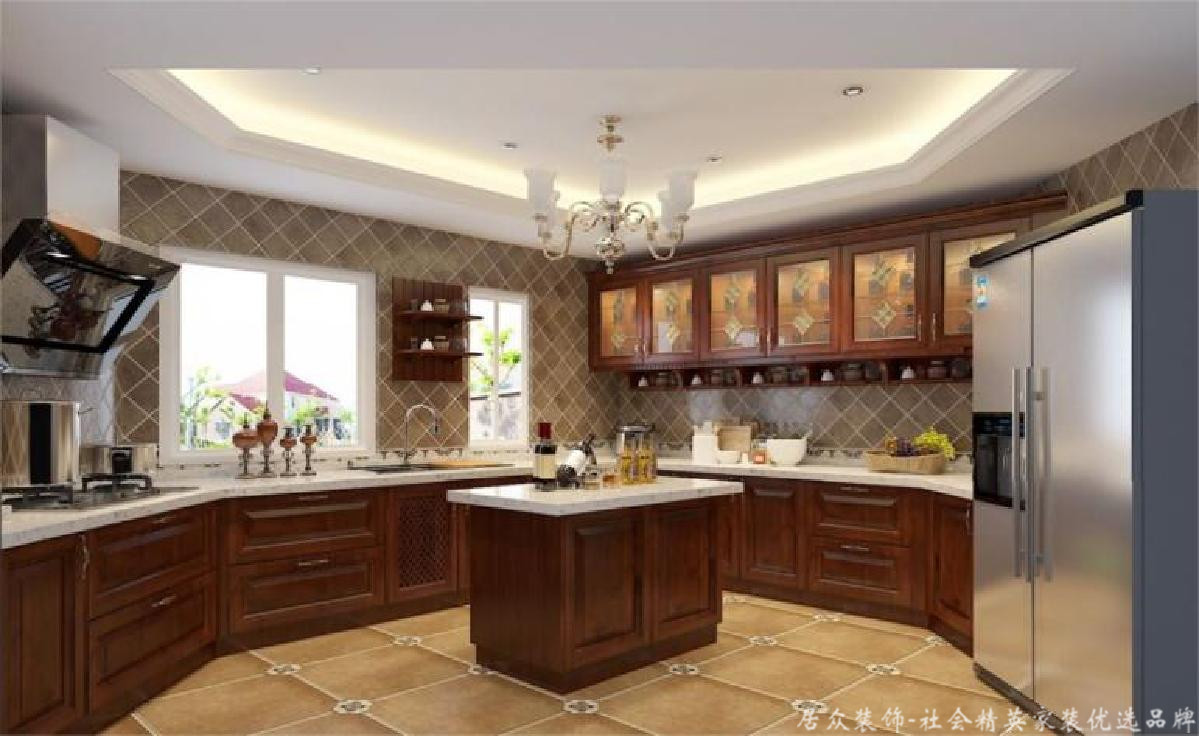 简约 欧式 中式 平层 厨房图片来自重庆居众装饰在江上明珠-欧式风格-180㎡的分享
