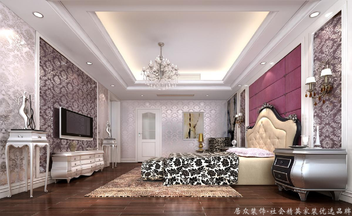欧式 小资 别墅 卧室图片来自重庆居众装饰在中海北滨一号-欧式风格-400㎡的分享