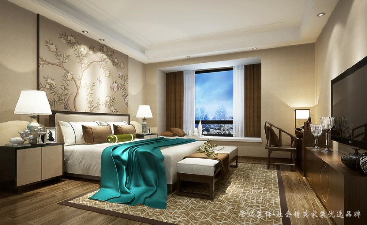 卧室图片来自深圳居众装饰集团在兆阳御花园-中式风格-203平米的分享