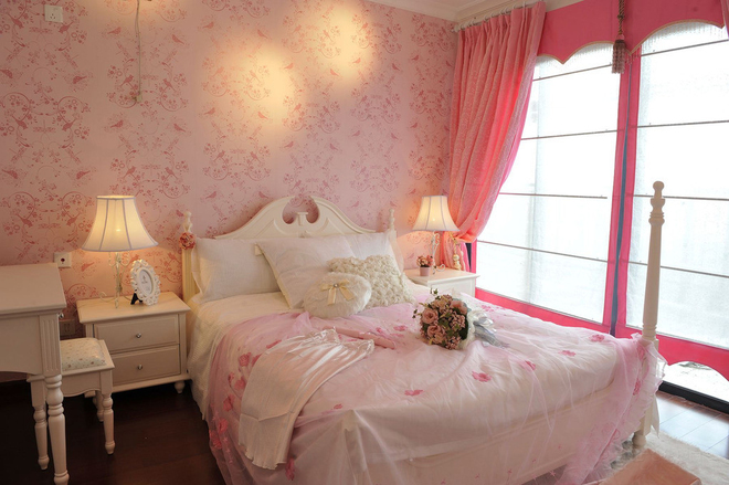 混搭 二居 卧室图片来自北京今朝装饰装修达人在公主田园风的分享