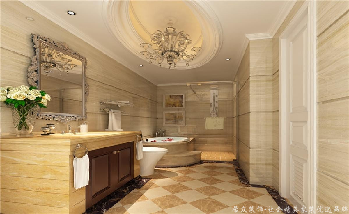 欧式 别墅 旧房改造 卫生间图片来自gqx9211300在风情万种-朦胧美-欧式别墅的分享
