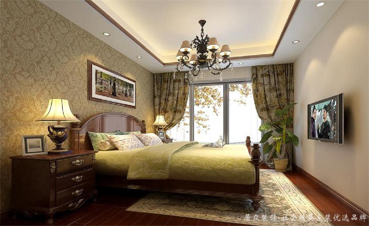 美式 四居 简洁 卧室图片来自居众装饰长沙分公司在旭辉御府-美式风格的分享
