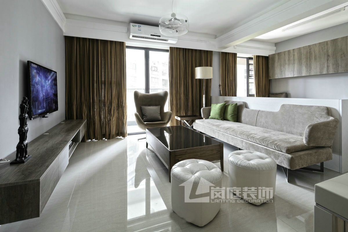 客厅图片来自岚庭家居在当代国际城120平的分享