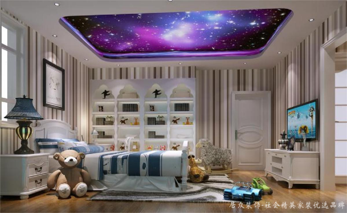 简欧 别墅 清新 卧室图片来自居众装饰长沙分公司在“简欧”小清新的分享