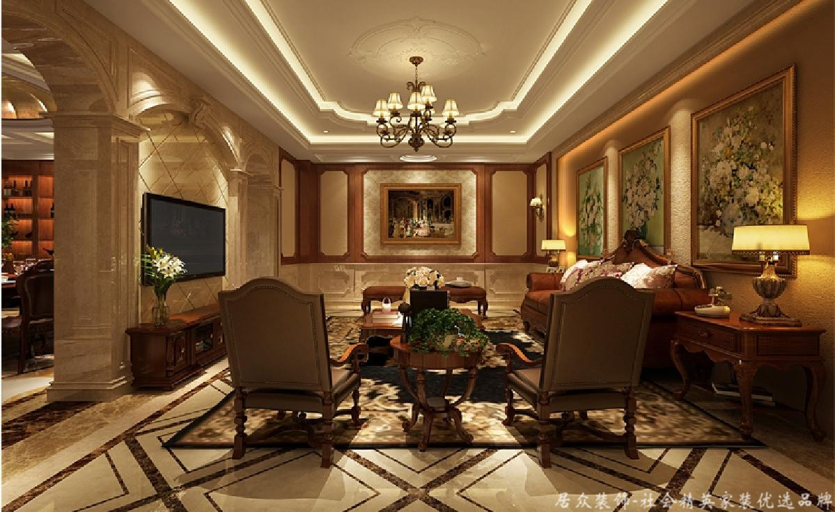 别墅 欧式 客厅图片来自gz居众装饰在古典奢华主义的分享