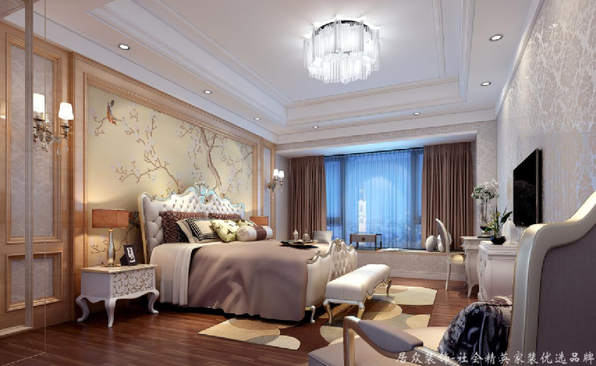 欧式 二居 小资 卧室图片来自居众装饰长沙分公司在湘江豪庭-欧式风格-92㎡的分享