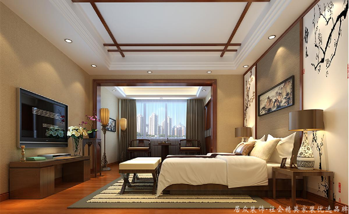 别墅 中式 卧室图片来自gz居众装饰在中式——现代工业风的分享