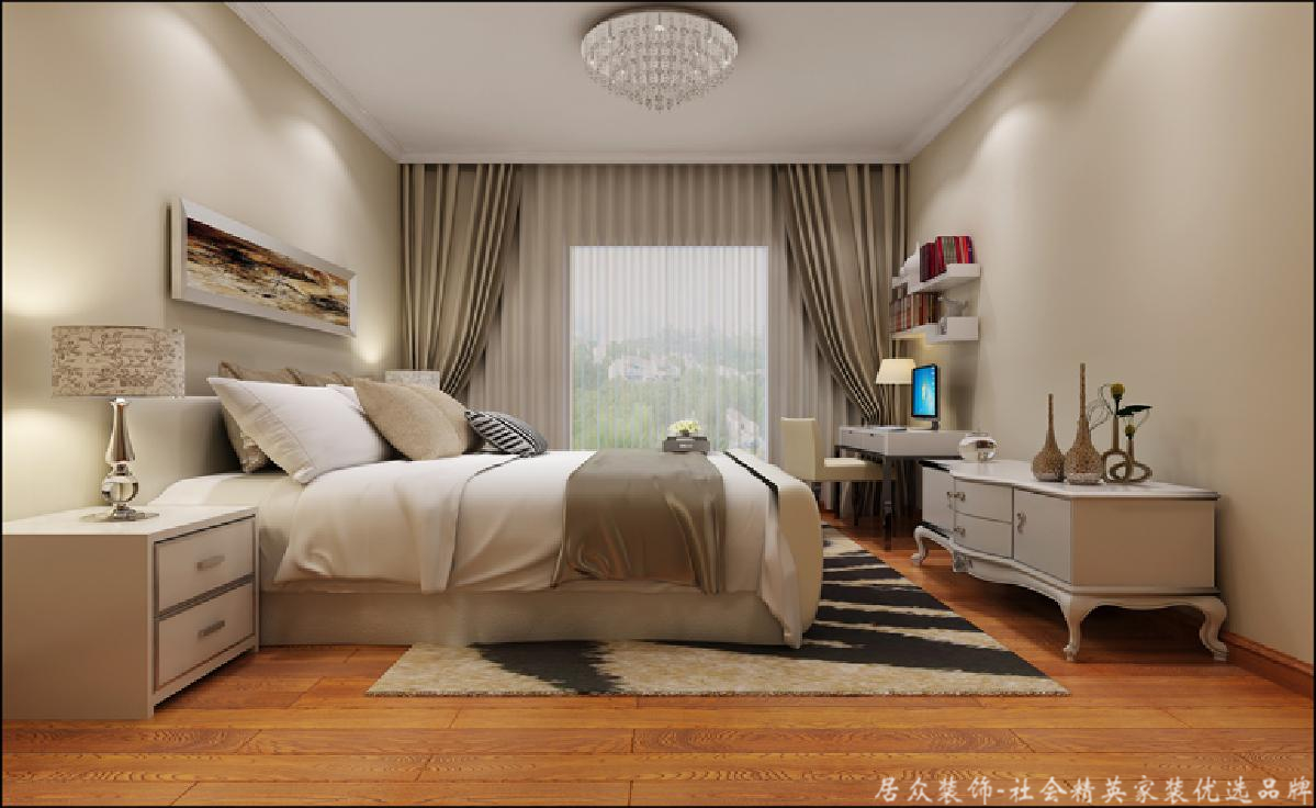 现代 简约 四居 大气 卧室图片来自居众装饰长沙分公司在复地崑玉-现代风格-176㎡的分享