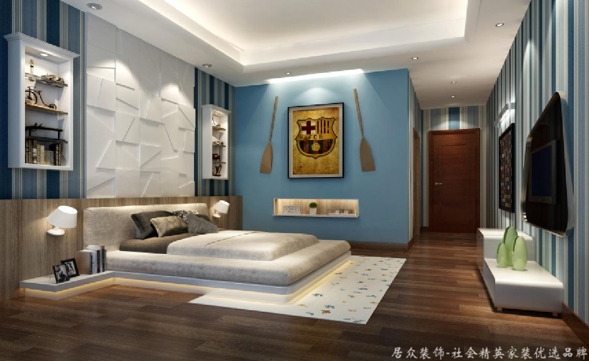 卧室图片来自居众装饰长沙分公司在保利阆峰-中式风格-384㎡的分享