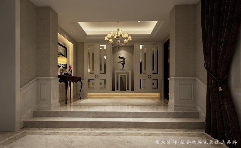 别墅 欧式 明亮 大气 玄关图片来自深圳居众装饰集团在居众装饰-泛海拉菲-欧式-486平的分享